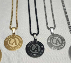 Small C.A. Logo Necklace