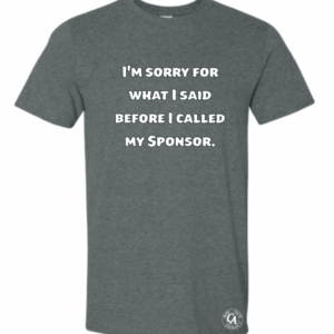 I'm Sorry for What I Said Before I Called My Sponsor T-shirt